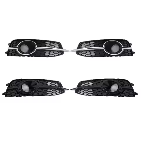 Car Front Bumper Fog Light Frame for Audi A6 C7 Sports Sline Modified S6 Fog Lampshade Grille 4G0807