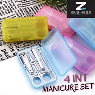 4 pcs Portable Manicure Set Pedicure Door gift Goodies Box Clipper Nail Cutter Nail Scissors Travel Tool Set