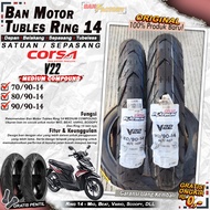 Ban Motor CORSA V22 PLATINUM Ring 14 Tubeless Ban Tubles Depan Belakang Motor Matic Beat Vario Scoop