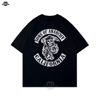 EVERYDAY Tshirt SONS OF ANARCHY CALIFORNIA Men's T-Shirt Short Sleeve Cotton 24sWanita