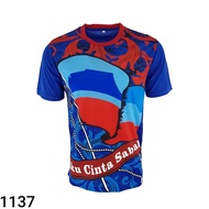 (bokong03) T-shirt  Sabah Sabahan Batik Jersey Material | Baju T-shirt Batik Sabah Sabahan Jersey