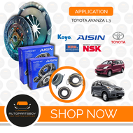 AISIN CLUTCH KIT FOR TOYOTA AVANZA 1.3 ONLY (CLUTCH DISC + PRESSURE PLATE + RELEASE BRG)