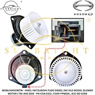 HINO / MITSUBISHI FUSO DIESEL 24V OLD MODEL BLOWER MOTOR ( TW ) BIG SIDE - PK=CXA-2313 , P.AIR=YPM22