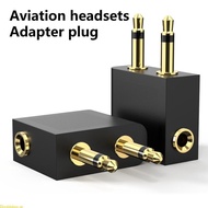 Doublebuy Gold Plated 3 5mm Sound Splitter Adapter for Aircraft Easy Connection Headphone Converter 