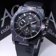 Jam Alexandre Christie Pria Terbaru Original 6141 Rubber Full Black