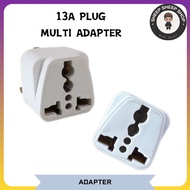 [ ADAPTER ] 3‑Pin Plug Converter Universal Travel Adapter Plug 3 Pin Soket Penyesuai Palam 3‑Pin