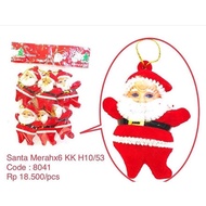 Santa Decorations Pack of 6 - Santa Decorations - Santa Christmas Decorations - Santa Dolls
