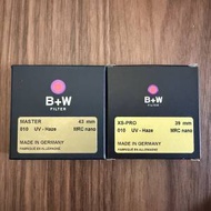 B+W Master 010 UV Haze MRC nano 39mm, 43mm filter