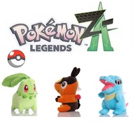 Pokemon LEGENDS ZA Plush Chikorite Totodile Tepig Doll Soft Cute Toy