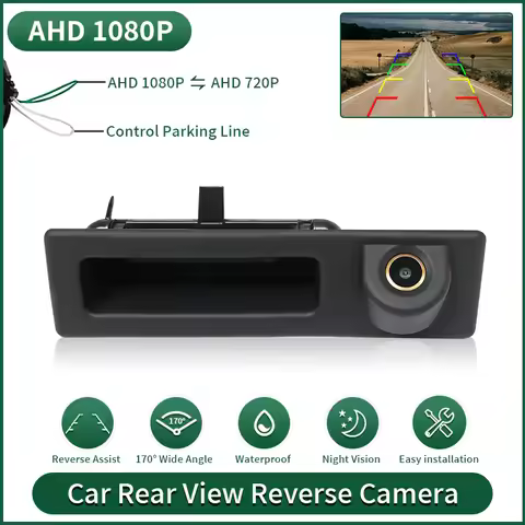 AHD 1080P CVBS Car Trunk Handle Rearview Reverse Camera For BMW 5 Series F10 F11 3 Series F30 F31 F3
