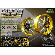 FORZA NSS250 RAPIDO 108 CNC CASTING SPORT RIM BLACK BRIGHT PEACH GOLD TITANIUM 3.50x15 4.00x14