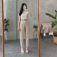 Celana Linen Highwaist Bahan Rami Linen 2245 - Linen Pants Celana Linen Highwaist - Linen Pants Terb