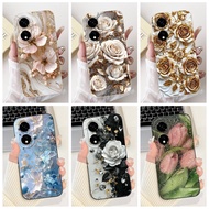 Fashion Flower Casing For Itel P55 4G A666L A666LN / P55 5G P661N P665L / Power 55 5G Case Soft Sili