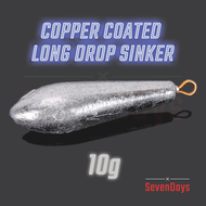 [5 PCS] Long Drop Lead Sinker (10g - 200g) Batu Ladung Timah Pancing Fishing Sea Bottom Weight Pantai SB Dasar Kerapu