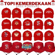 MERAH Hats 17 August Indonesian Independence Children and Adults Hats Dirgahayu HUT RI Red Hats