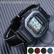 Metal adapter modified strap for Casio small square DW-5600 GW-B5600 GW-M5610 vintage leather strap