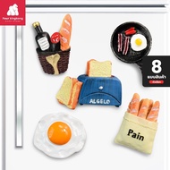 Clearance Sale [F0381] Fridge Magnet Breakfast Set 3DMagnet Resin Net