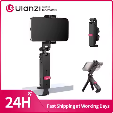 ​Ulanzi MA89 Phone Holder Mount for Smartphone Tripod Selfie Stick with 30MM Bottom Clamp for Desk W