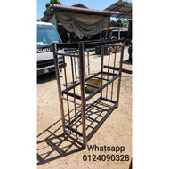 3 Layer Aquarium Stand H68in x L4ft x W18in