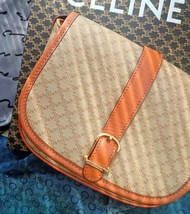 中古包 CELINE 米花凱旋門馬鞍包半月包單肩包斜背包斜揹包斜挎包