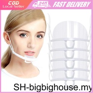 Clear Plastic Hygienic Mouth Shield Mask Anti-Fog Anti-Saliva Splash-proof Protector Reusable for Ho