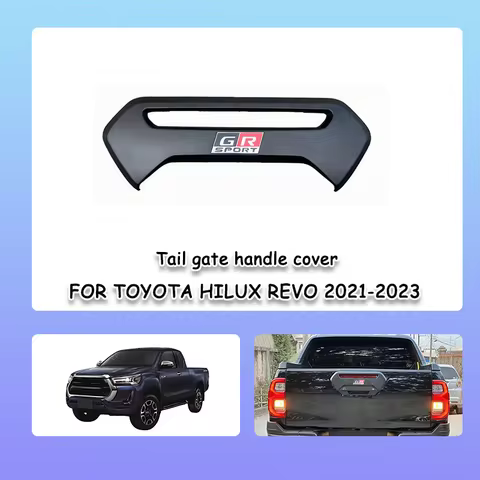 for Toyota Hilux Revo 2015-2023 Tail gate handle cover body kits Accessories Tail gate with GR logo