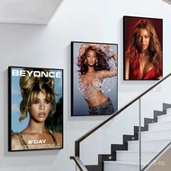 Retro B-Beyonce singer poster Self-adhesive art poster Room bar cafe vintage decorative painting,No 