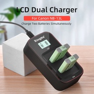 Best quality KingMa NB-13L Battery LCD Dual Charger For Canon PowerShot SX740 SX720 SX620HS G1X Mark