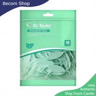 50pcs/pack Count Orthodontic Flossers for Braces with Floss Dispenser, Braces Flossers for Adult Den