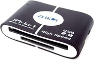 Zeikos ZE-CR201 57-in-1 USB 2.0 Flash Memory Card Reader for SD/SDHC/SDXC/MS/CF, Fast and easy data 