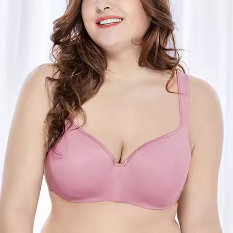 Push Up Bra for Womens Full Coverage Seemless Balconette Underwire Slightly Padded Support Lingerie 