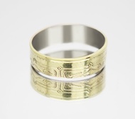 尼泊爾硬幣戒指 1 盧比 1994-1995 男士硬幣戒指 女士硬幣戒指