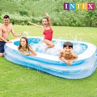 สินค้าคุณภาพ พร้อมส่ง รับประกันเคลมภายใน 7 วัน INTEX สระเป่าลม สระน้ำ สระน้ำเป่าลม 2 ชั้น สีฟ้า รุ่น 56483 wadding pool