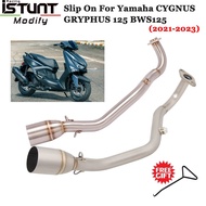 Slip On For Yamaha CYGNUS 125CC GRYPHUS 125 BWS125 Motorcycle Exhaust Escape Titanium Alloy Front Link Pipe Connect 51mm
