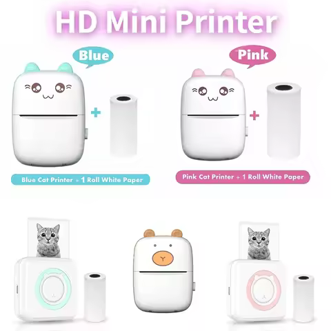 Mini Photo Pocket Printer Portable Ink-free Thermal 57mm Sticker Trans Paper For peripage For M02 An