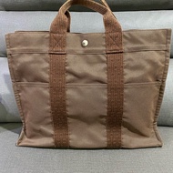 HERMES咖啡色帆布包