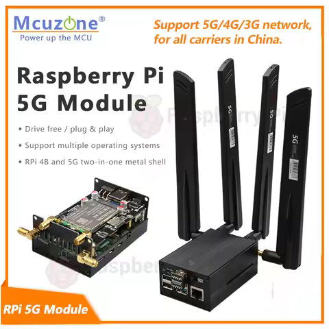 5G Adds-on For Raspberry Pi 4B RNDIS X55 UniSOC Fibocom Quectel RM500Q-GL FM150 RM500U-CN FM650-CN S