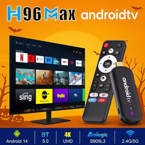 H96 MAX Android Amlogic S905L3 TV Stick Netflx Google Android 14.0 TV BOX 2G 16G BT5.0 2.4G&5G Wifi 