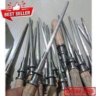 Paket pisau cacah daging baja asli dan stik asahan pisau honing bar-pisau cacah tulang daging ayam-p