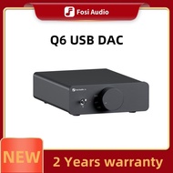 Fosi Audio Q6 USB DAC – XMOS XU316 & AK4493 Chipset PCM 768kHz/32Bit & DSD512 Compact Desktop Hi-Fi 