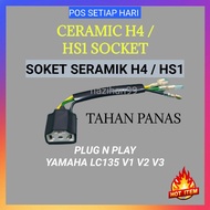 🔥 Soket Lampu Seramik H4 For Z1P4T / Crypton Headlamp PNP LC135 V1 V2 V3 125ZR Ceramic H4 HS1 Socket