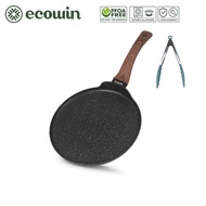 Ecowin 25CM Nonstick Crepe PanPizaa Pan, Granite Dosa Pan PancakePan Induction & Gas Cookware(PFOS, 