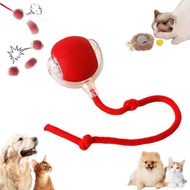 Smart Cat Toys Automatic Rolling Ball Fake Tail Rechargeable Training Pet Cat Dog Toy Tail O8q8