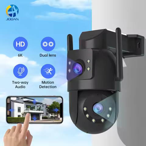 Jooan 6K Outdoor Surveillance Camera Dual Lens Wifi IP Camera 5X Digital Zoom Night Vision CCTV Vide