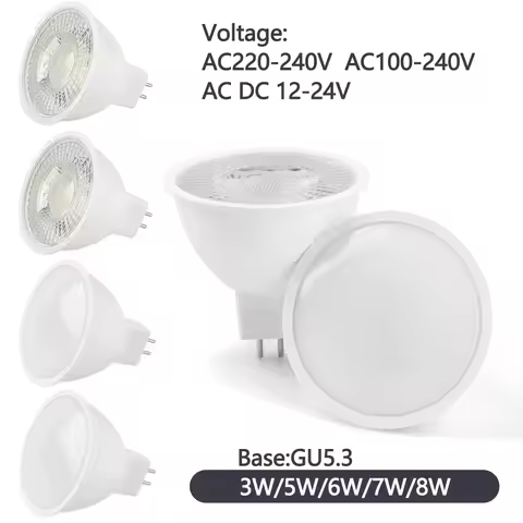20PCS GU5.3 Lampada Bulb MR16 LED Spotlight 8W AC110V 220V 12V Bombillas Spot Light Replace The 50W 