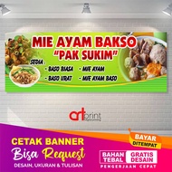 Cetak Spanduk Banner warung mie ayam bakso - Bisa Request Custom