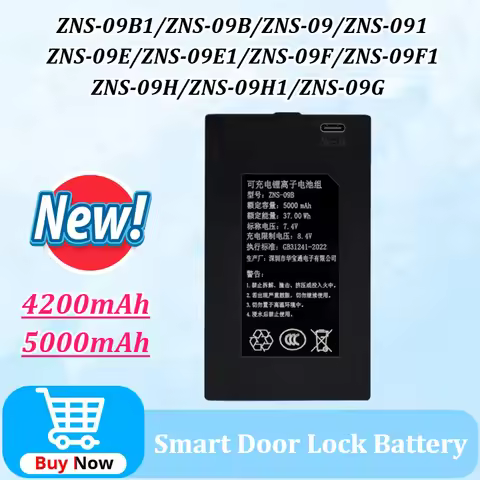 Upgraded Smart Door Lock Battery for ZNS-09 ZNS-091 ZNS-09B ZNS-09F ZNS-09F1 ZNS-09G ZNS-09B1 ZNS-09