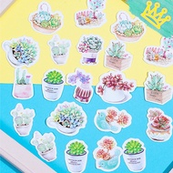 Green Succulents Vinyl Stickers (45 PIECES PER PACK) Goodie Bag Gifts Christmas Teachers' Day Children's Day