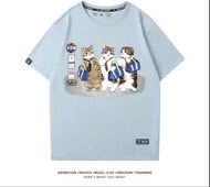 日本 Mofusand 鯊魚貓 上班貓 男女 純棉 tee code 05