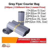 {Ready Stock} [100 pcs Per Bundle]Grey Courier Beg#Beg Courier#Flyer Plastic Beg#快递袋#Poslaju Bag
